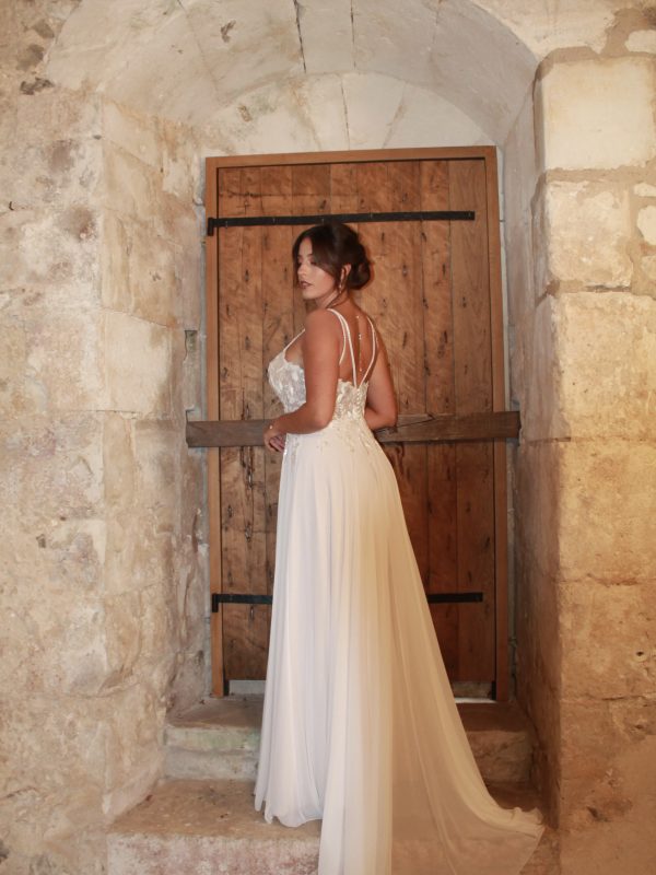 robe de mariée bohème dax fluide dentelle dos élégant