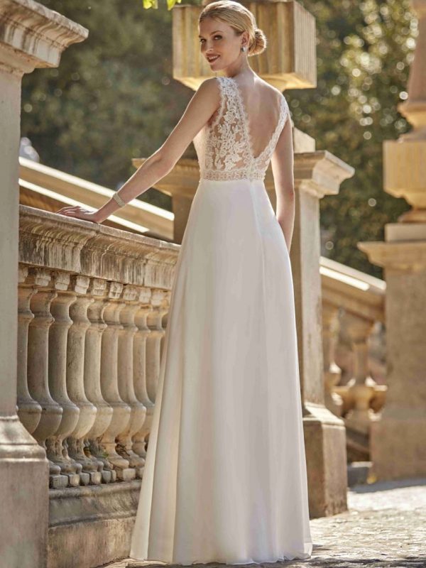 robe de mariée bohème dax fluide dentelle dos nu élégant