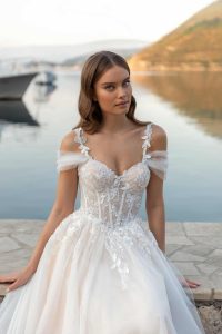 robe de mariée Hathor princesse dentelle Maison Preciosa Dax