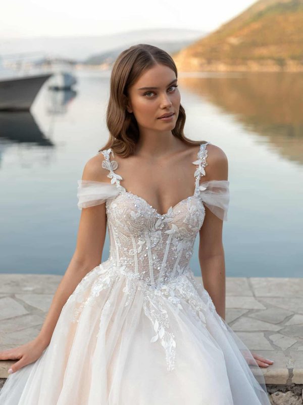 robe de mariée Hathor princesse dentelle Maison Preciosa Dax