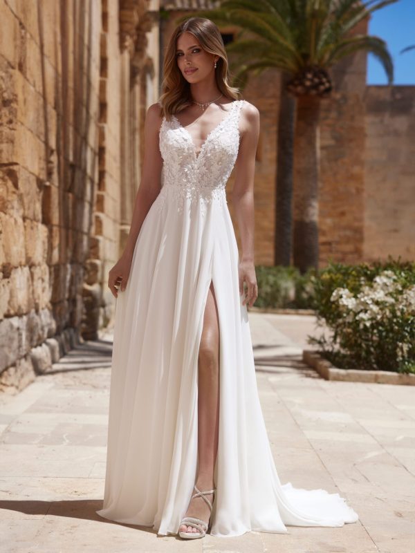 robe de mariée Karina dentelle fluide Maison Preciosa Dax