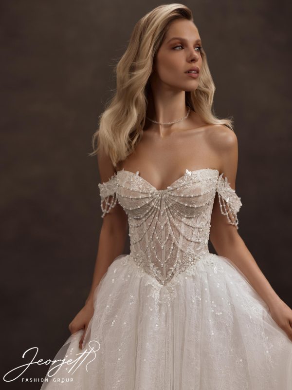 robe de mariée Rhéa princesse corset Maison Preciosa Dax