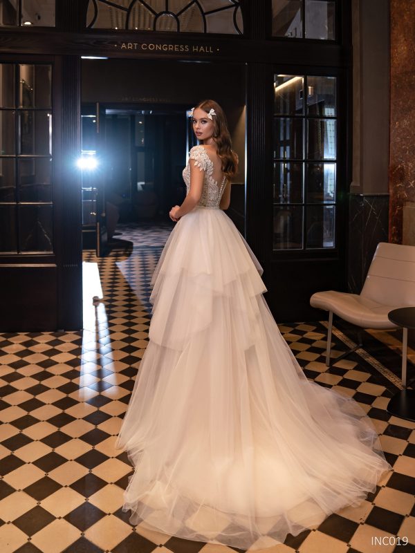 Robe de mariée Tallulah princesse moderne tulle dentelle – Maison Preciosa Dax