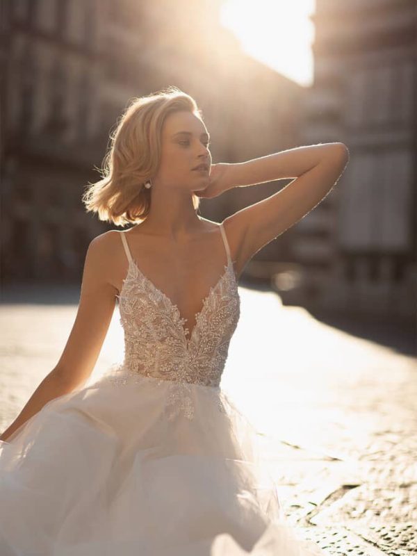robe de mariée princesse dax thales tulle bustier brodé romantique