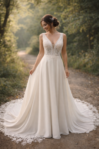 robe de mariée Vénus bohème dentelle Maison Preciosa Dax