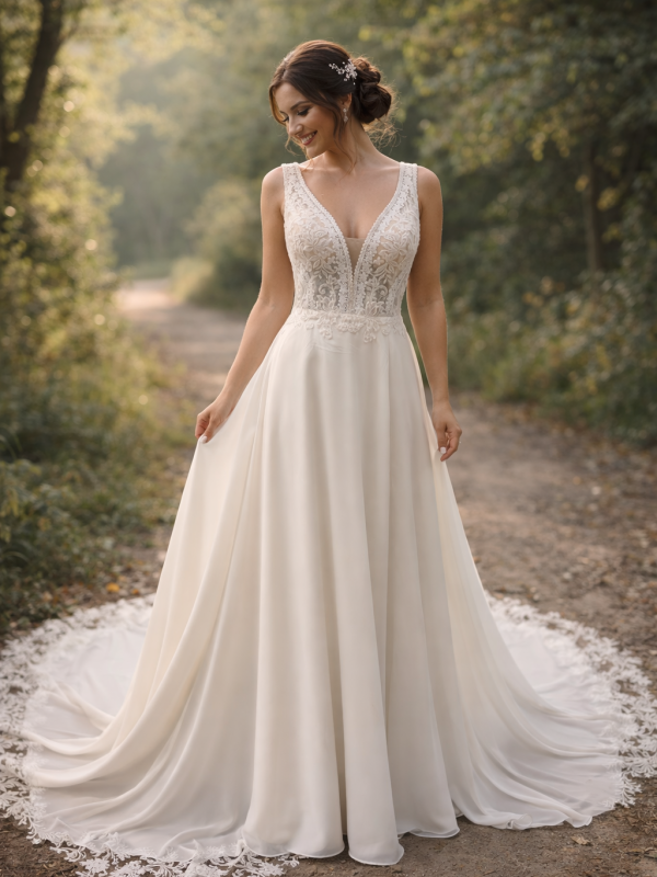 robe de mariée Vénus bohème dentelle Maison Preciosa Dax