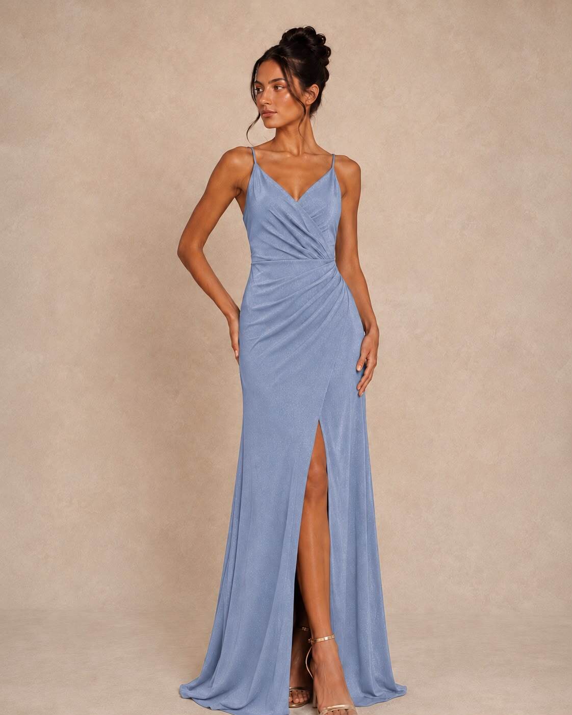 Robe de soirée à Dax 8 Robe de soirée pailletée bleu clair à Dax