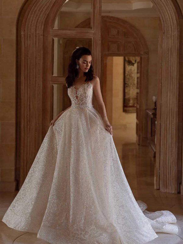 Robe de mariée Amsterdam avec surjupe – Maison Preciosa Dax