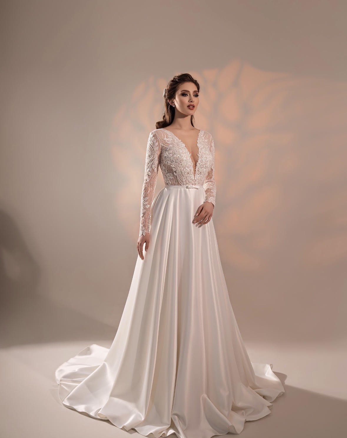 Robe de mariée Eva 2 Robe de mariée Eva vue de face – Maison Preciosa Dax