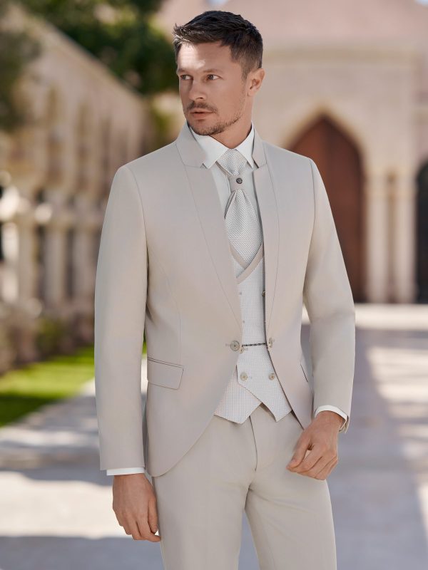 Costume homme beige Alicante mariage – Maison Preciosa Dax