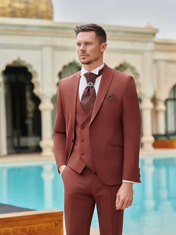 Costume homme brique Côme mariage – Maison Preciosa Dax