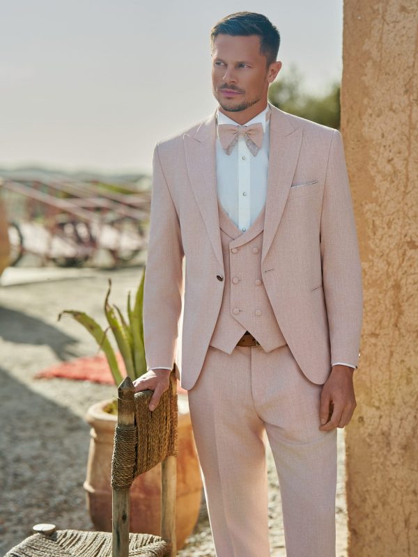 Costume homme rose Malaga mariage – Maison Preciosa Dax