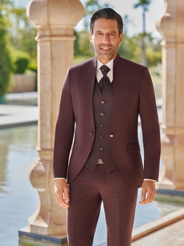 Costume homme bordeaux Monteria mariage – Maison Preciosa Dax